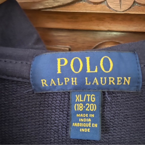 Polo Ralph Lauren Big Pony Navy & Grey Full Zip Hoodie Sweatshirt XL/TG 18-20 - Picture 15 of 15